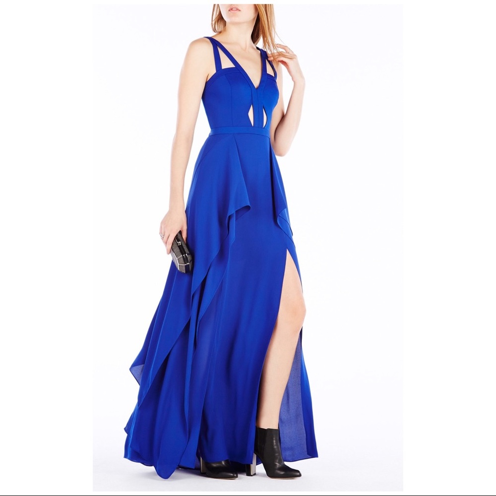 BCBG Blue Ruffle dress